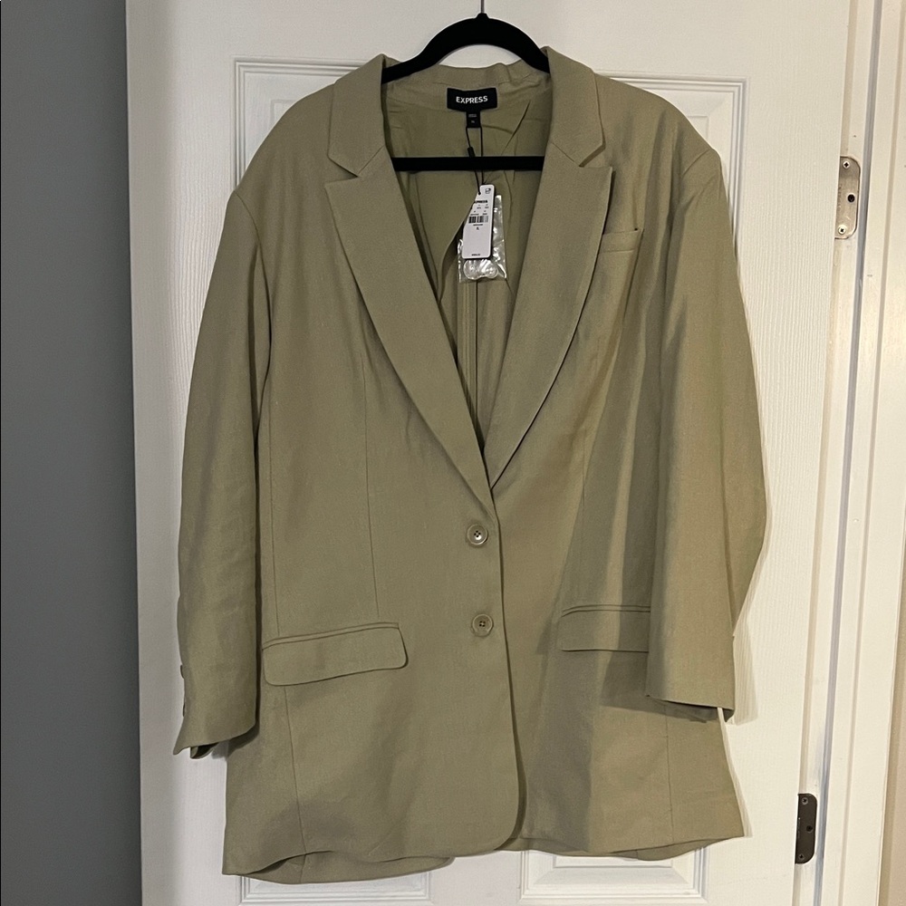 Express Women's Tan Oversized Blazer